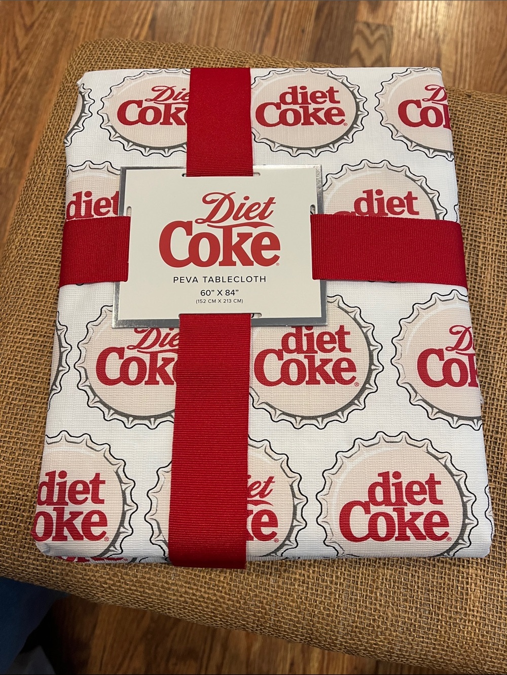 Coca Cola Diet Coke White and Red PEVA Tablecloth